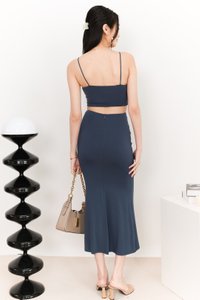 Raquel Ruched Co-ord Skirt in Ocean Blue Raquel Ruched Co-ord Skirt in Ocean Blue