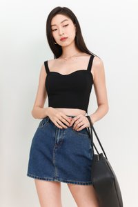 Ciara Co-ord Bustier Padded Top in Black