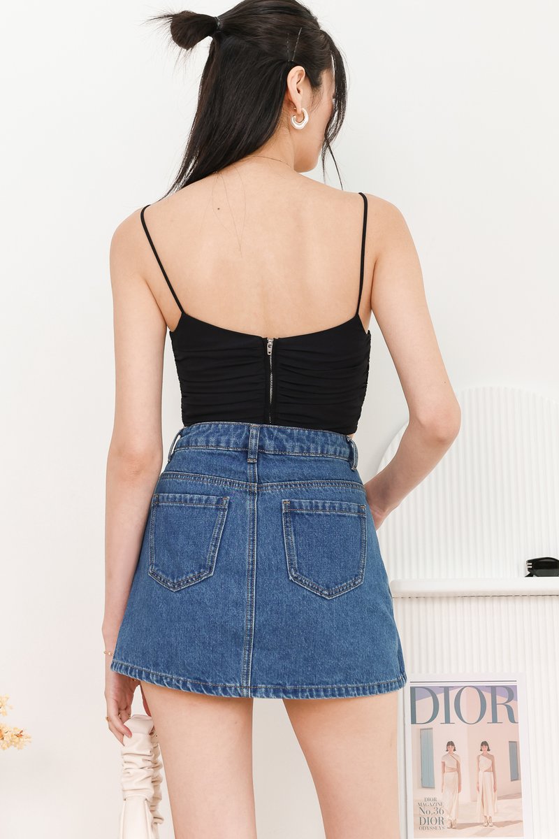 Tilly Tiered Co-ord Top in Black