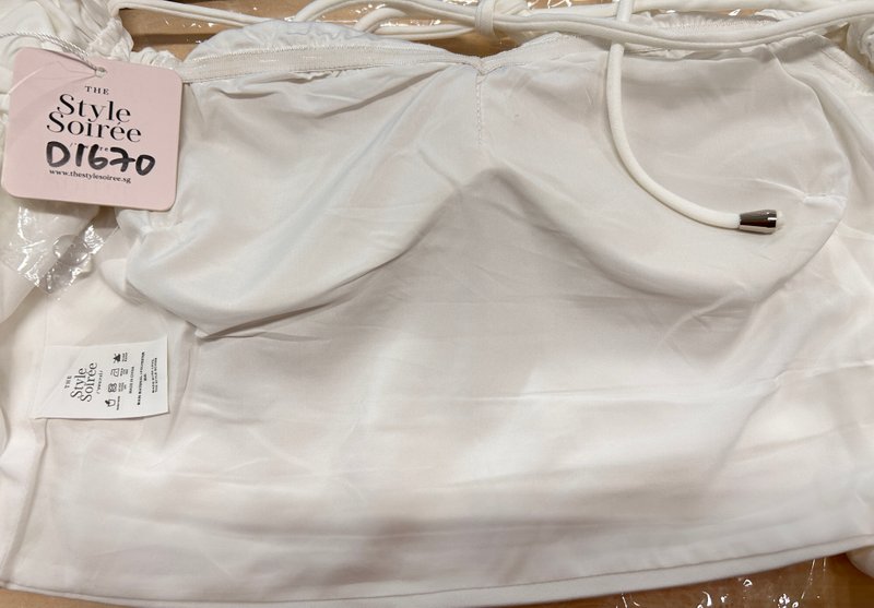 DEFECT | Serrine Sweetheart Padded Top in White in XXS - XL