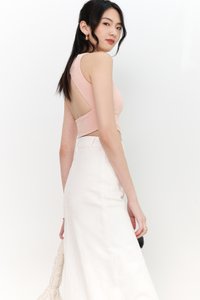 Bren Back Cut Out Tank in Pink Bren Back Cut Out Tank in Pink