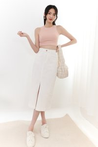 Bren Back Cut Out Tank in Pink Bren Back Cut Out Tank in Pink