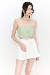 SALE EXCLUSIVE | Paylyn Pleated Tube Top in Green SALE EXCLUSIVE | Paylyn Pleated Tube Top in Green