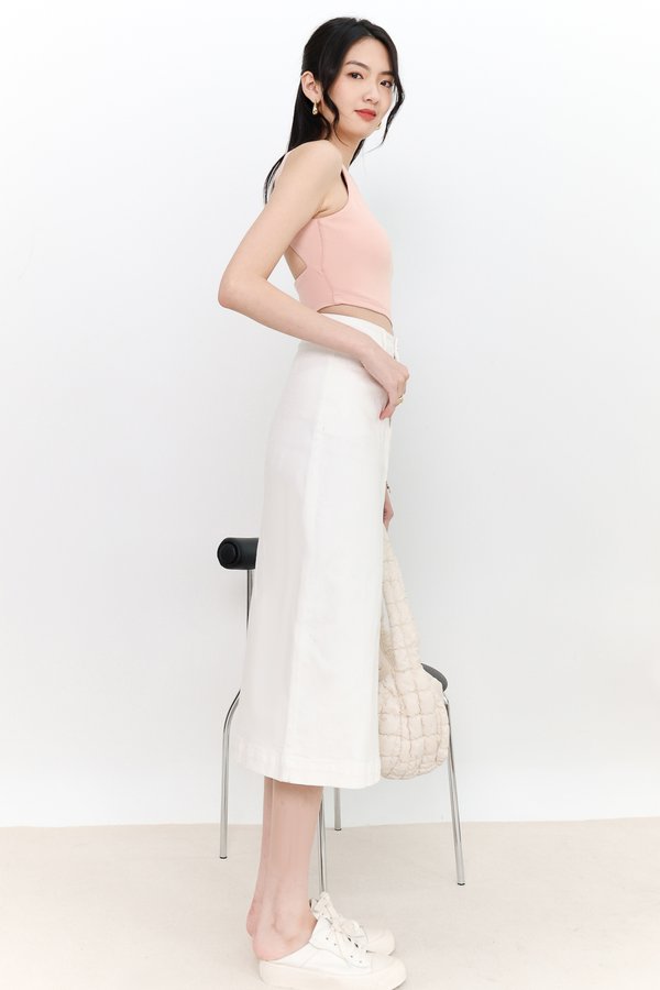 DEFECT | Dex Denim Midi in White in XS