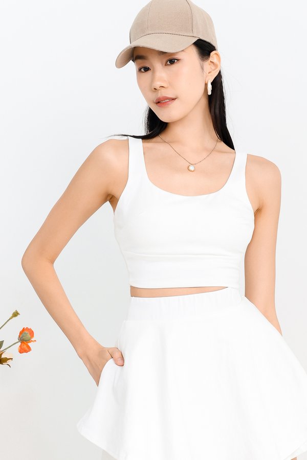 Ada Athleisure Co-ord Top in White