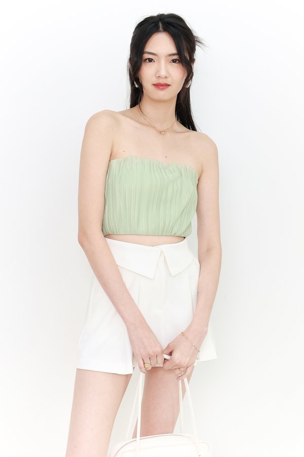 SALE EXCLUSIVE | Paylyn Pleated Tube Top in Green