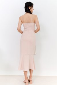 DEFECT | Rianna Ruched Mermaid Midi in Blush in XS
