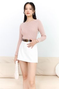 DEFECT | Berlin Belted Skorts in White in XXS DEFECT | Berlin Belted Skorts in White in XXS