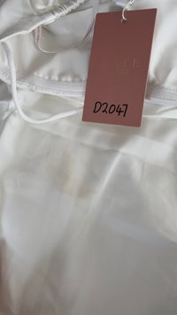 DEFECT | Rita Ruched Midi in White in XXS DEFECT | Rita Ruched Midi in White in XXS