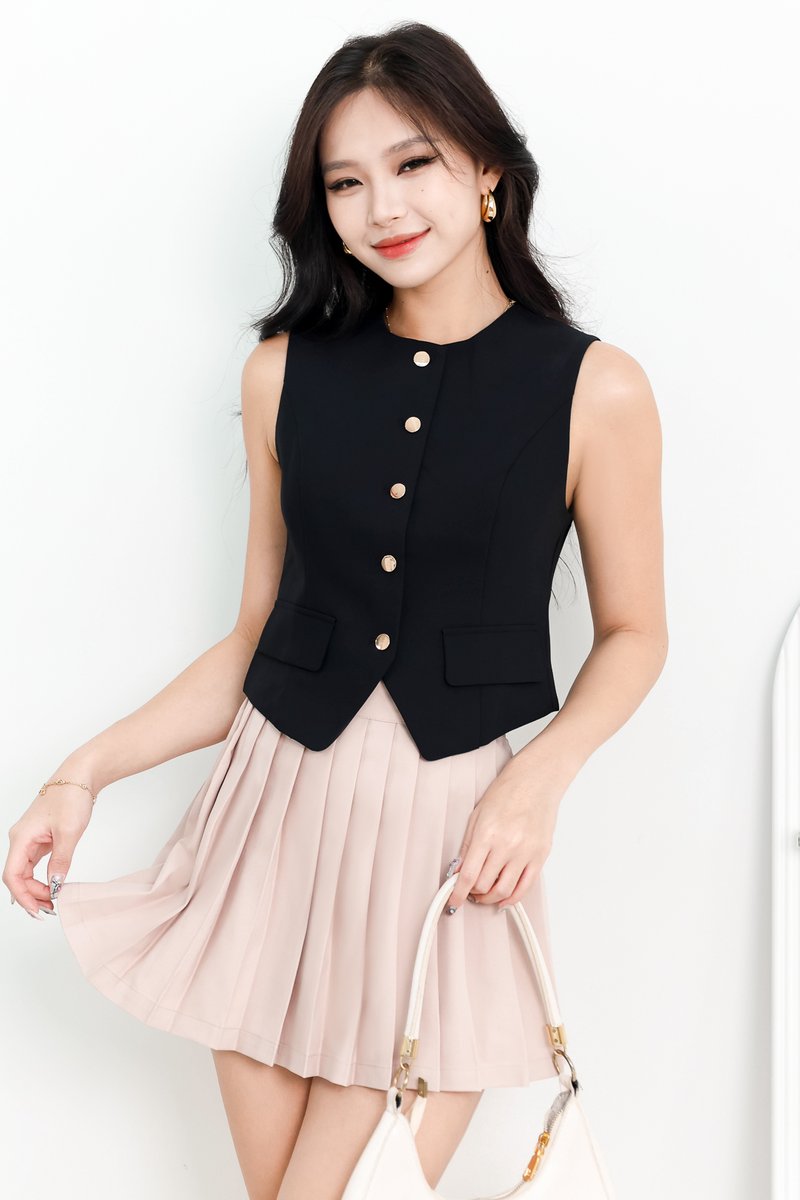 Velda Vest Co-ord Skorts in Blush