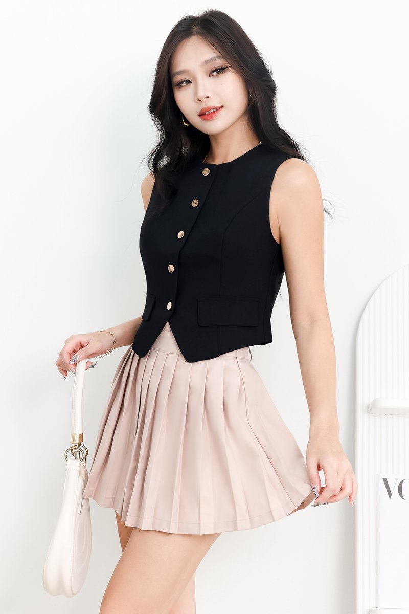 Velda Vest Co-ord Skorts in Blush