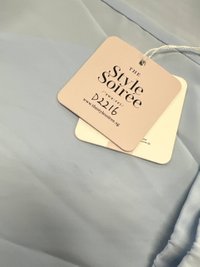 DEFECT | Deliana Drape Satin Midi in Pastel Blue in XXS, XS & M DEFECT | Deliana Drape Satin Midi in Pastel Blue in XXS, XS & M