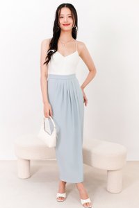 SALE EXCLUSIVE | Darryn Drape Maxi Skirt in Sky Blue