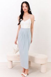 SALE EXCLUSIVE | Darryn Drape Maxi Skirt in Sky Blue