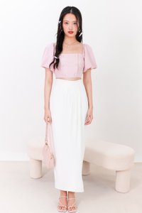 SALE EXCLUSIVE | Darryn Drape Maxi Skirt in White SALE EXCLUSIVE | Darryn Drape Maxi Skirt in White