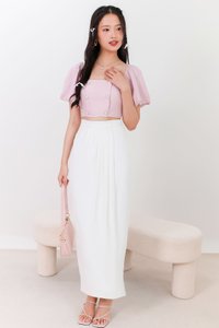 SALE EXCLUSIVE | Darryn Drape Maxi Skirt in White SALE EXCLUSIVE | Darryn Drape Maxi Skirt in White