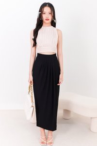 SALE EXCLUSIVE | Darryn Drape Maxi Skirt in Black
