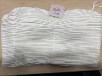 DEFECT | Poline Pleated Padded Top in White in XL