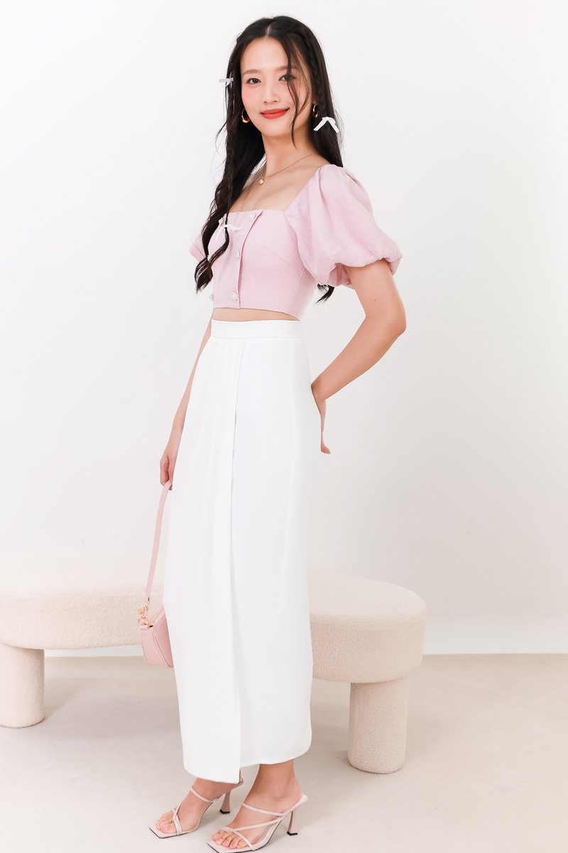 SALE EXCLUSIVE | Darryn Drape Maxi Skirt in White