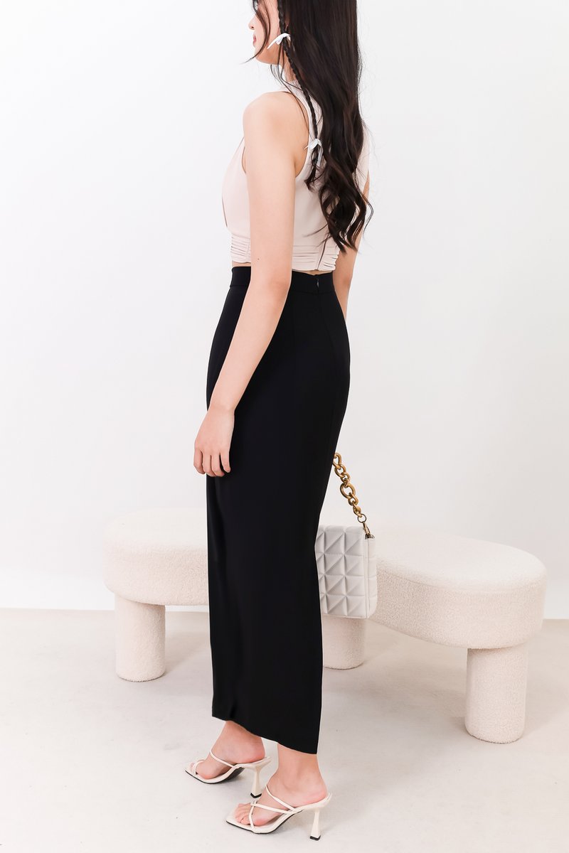 SALE EXCLUSIVE | Darryn Drape Maxi Skirt in Black