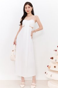 DEFECT | Cass Cut Out Midaxi V2 in White in XL