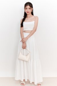 DEFECT | Tilly Tiered Co-ord Top in White in XXS DEFECT | Tilly Tiered Co-ord Top in White in XXS