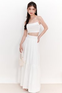 RESTOCKS | Tilly Tiered Co-ord Top in White RESTOCKS | Tilly Tiered Co-ord Top in White