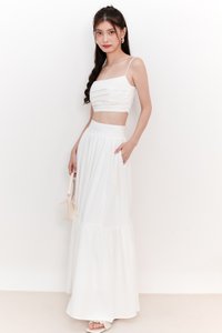 RESTOCKS | Tilly Tiered Co-ord Top in White RESTOCKS | Tilly Tiered Co-ord Top in White