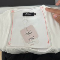 DEFECT | Pera Padded Tee in White in XXS