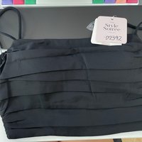 DEFECT | Tilly Tiered Co-ord Top in Black in XXS