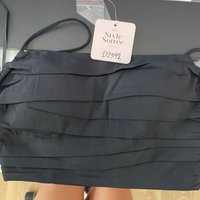 DEFECT | Tilly Tiered Co-ord Top in Black in XXS