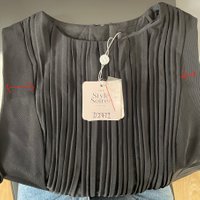 DEFECT | Piper Pleat Top in Black in XL