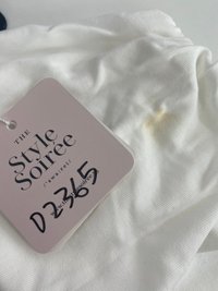 DEFECT | Rowena Ruched Sleeved Top in White in XXS