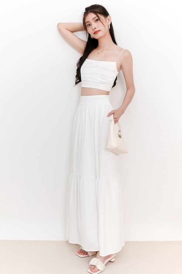 DEFECT | Tilly Tiered Co-ord Top in White in XXS