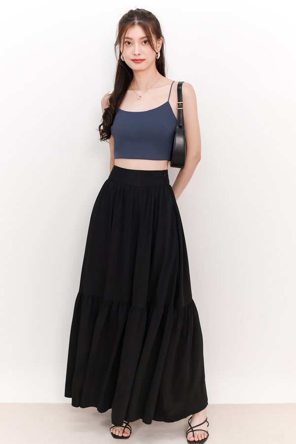 RESTOCKS | Tilly Tiered Co-ord Maxi Skirt in Black
