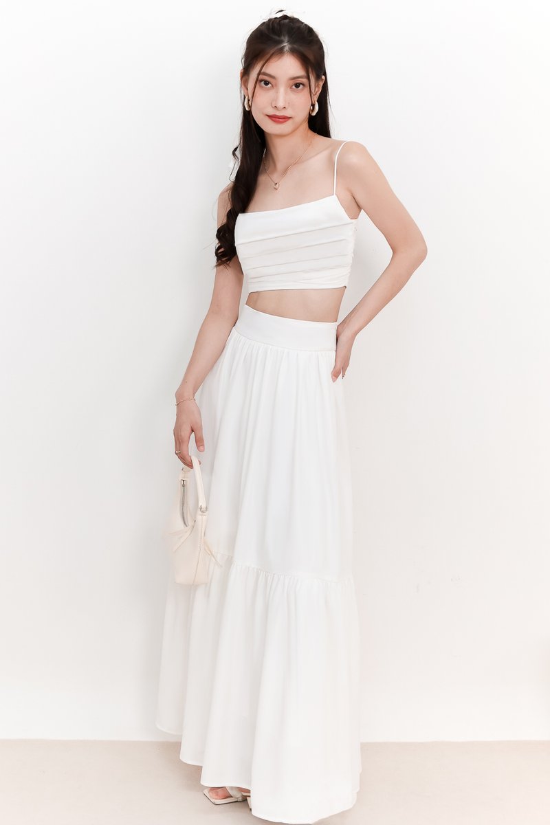 RESTOCKS | Tilly Tiered Co-ord Top in White RESTOCKS | Tilly Tiered Co-ord Top in White