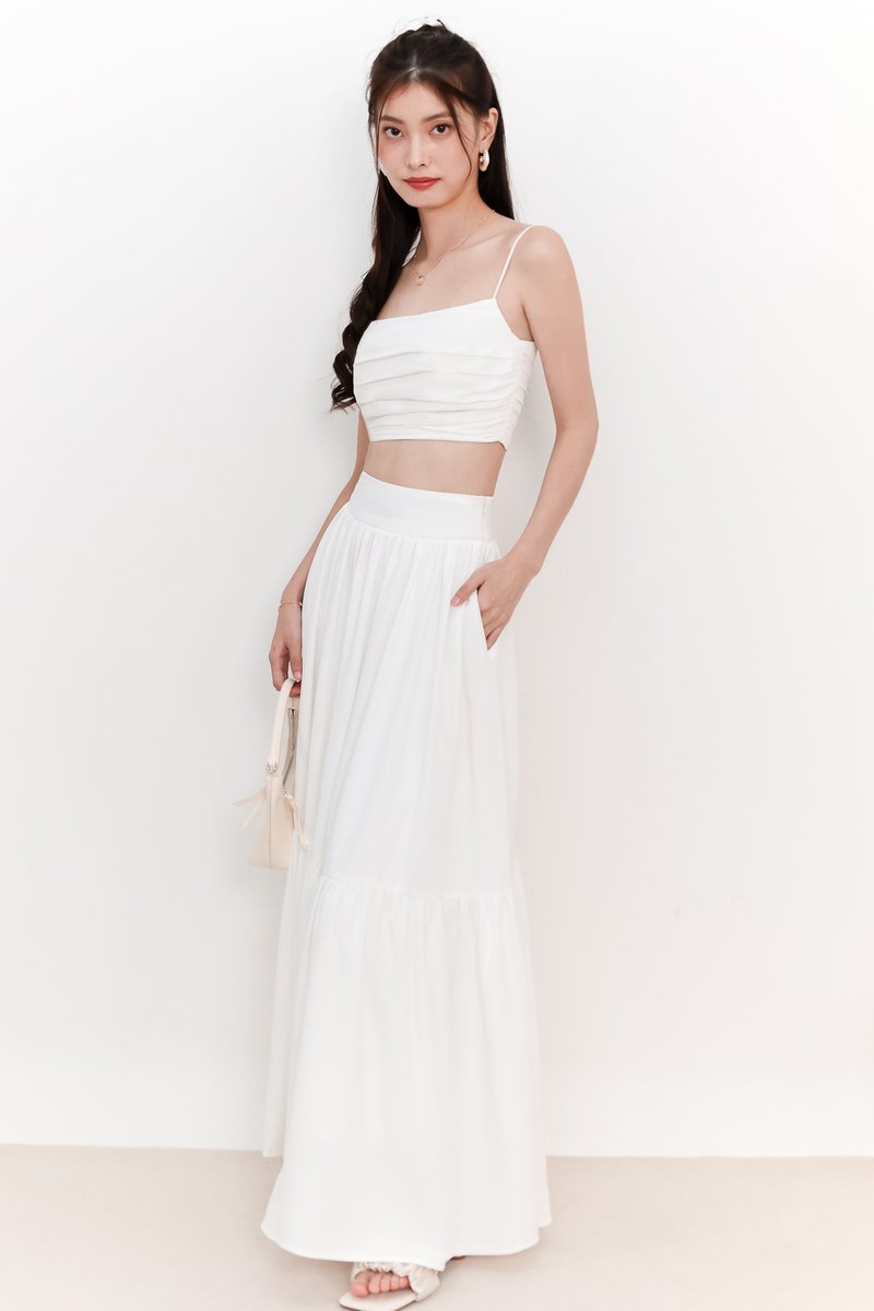 RESTOCKS | Tilly Tiered Co-ord Top in White RESTOCKS | Tilly Tiered Co-ord Top in White