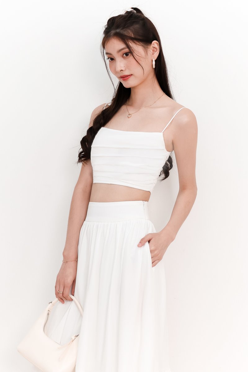 DEFECT | Tilly Tiered Co-ord Top in White in L