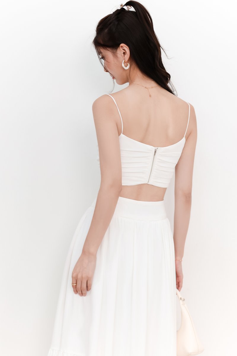 DEFECT | Tilly Tiered Co-ord Top in White in L