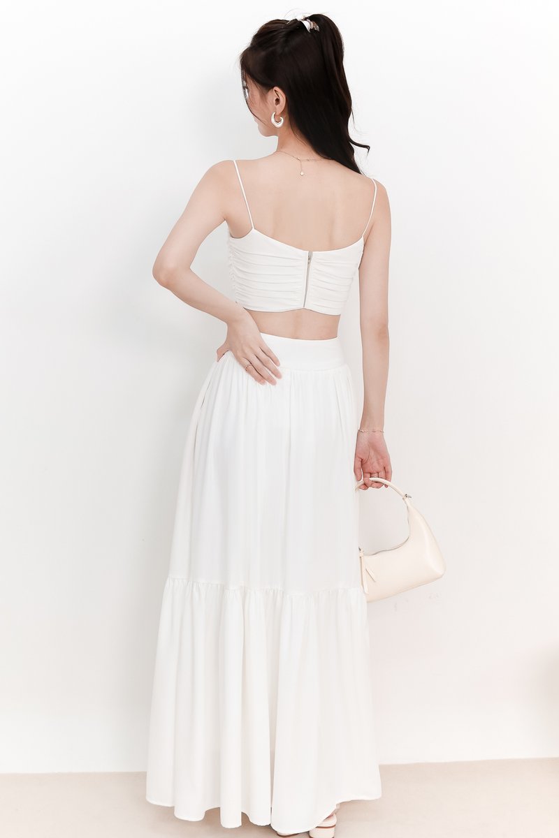 DEFECT | Tilly Tiered Co-ord Top in White in L