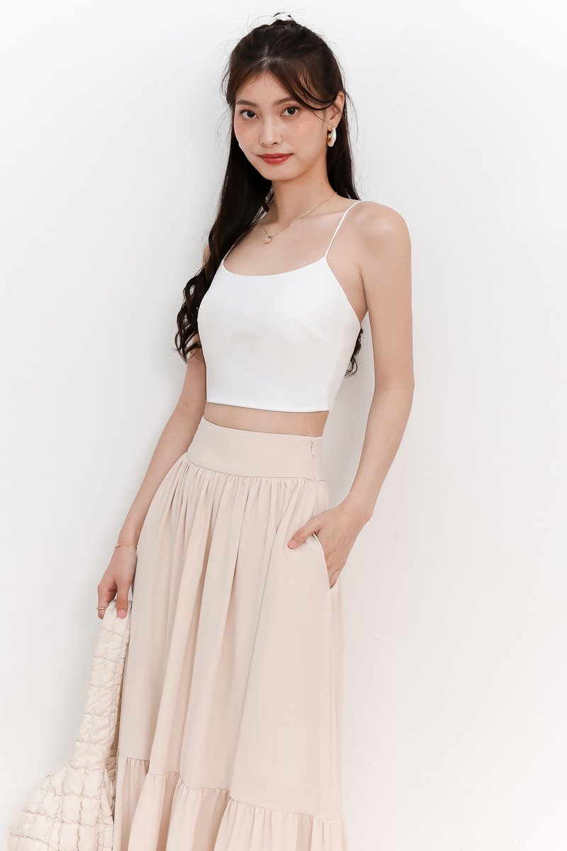 DEFECT | Cadea Cross Back Top in White in M
