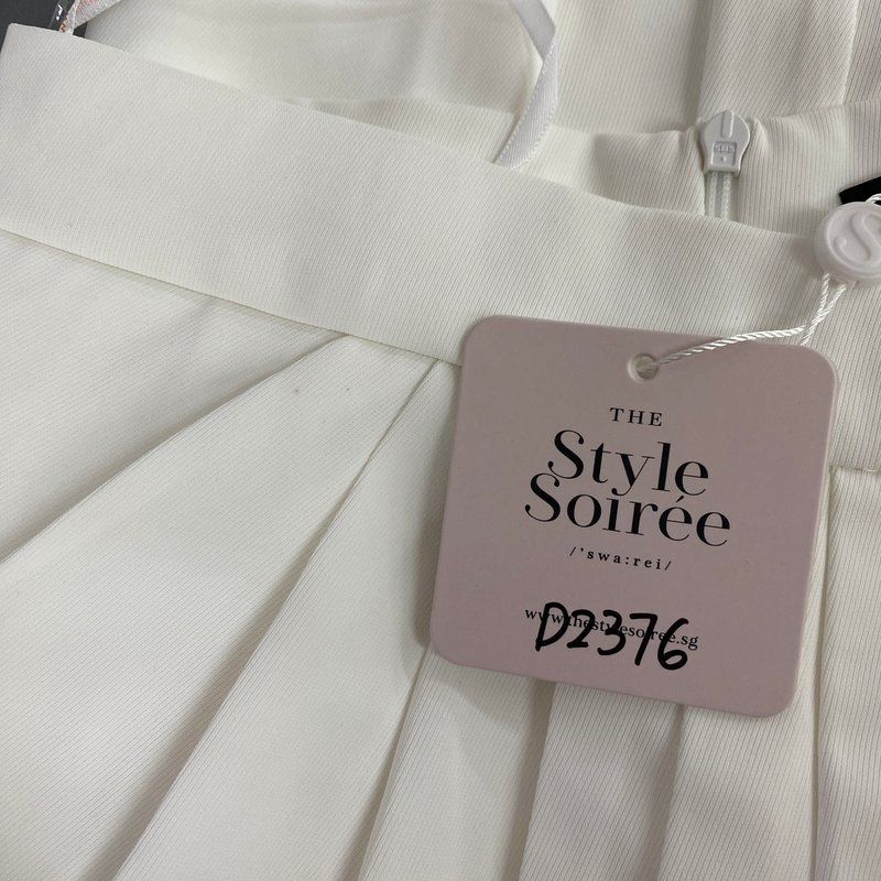DEFECT | Darryn Drape Midi Skirt in White in XXS / XS / L