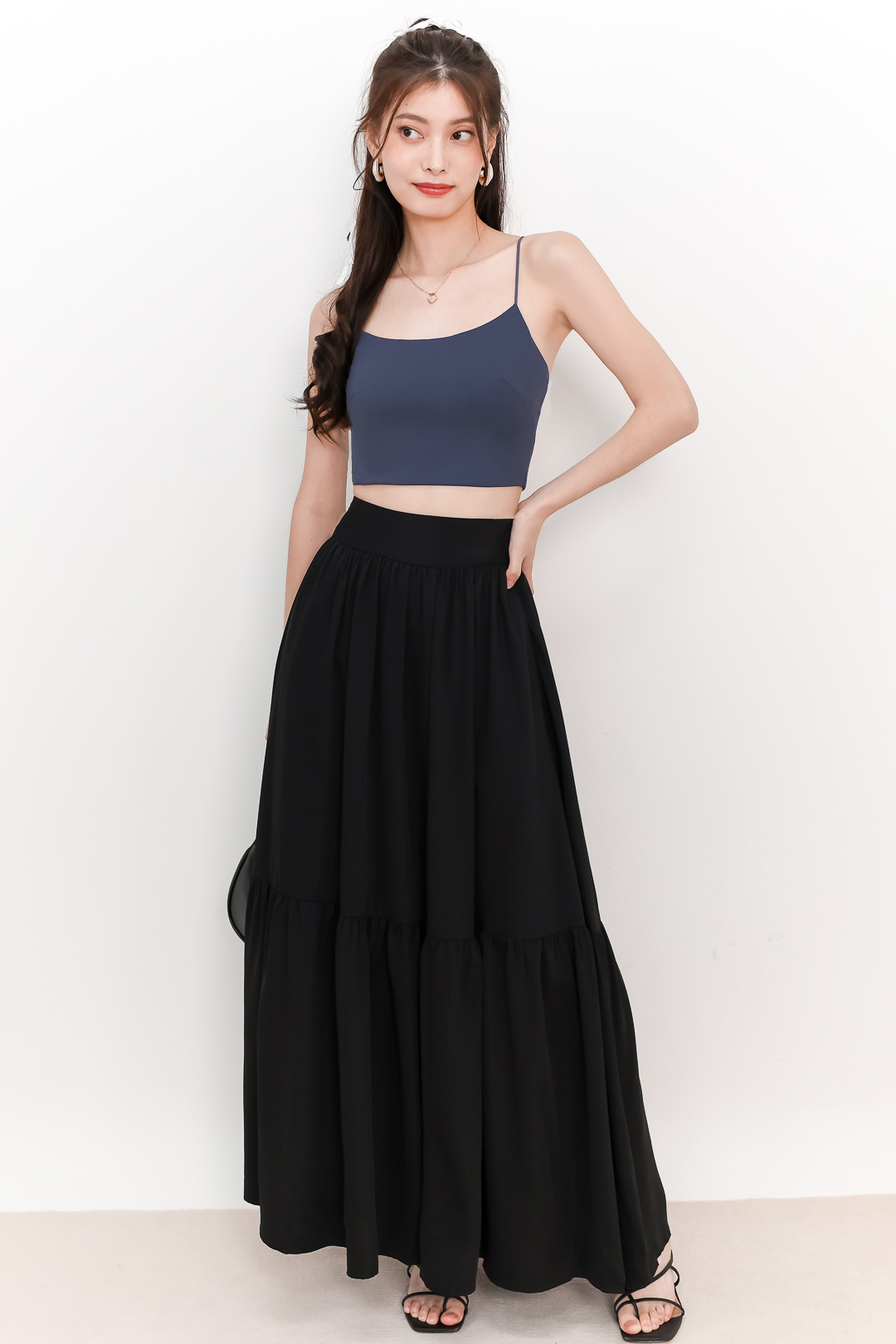 tiered maxi skirt queen