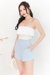 Hedine Highwaist Shorts in Light Blue  Hedine Highwaist Shorts in Light Blue