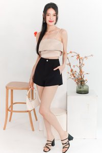 DEFECT | Parisie Pearl Satin Top in Champagne in S DEFECT | Parisie Pearl Satin Top in Champagne in S