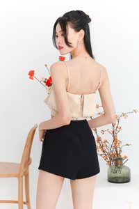 DEFECT | Parisie Pearl Satin Top in Champagne in XS DEFECT | Parisie Pearl Satin Top in Champagne in XS