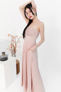 Perdi Pearl Pleated Jumpsuit in Light Pink Perdi Pearl Pleated Jumpsuit in Light Pink