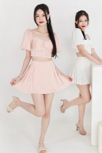 Priscilla Pearl Co-ord Top in Blush Pink