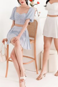 Priscilla Pearl Co-ord Top in Light Blue Priscilla Pearl Co-ord Top in Light Blue