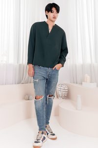 Lesley Long Sleeve Shirt in Emerald Green